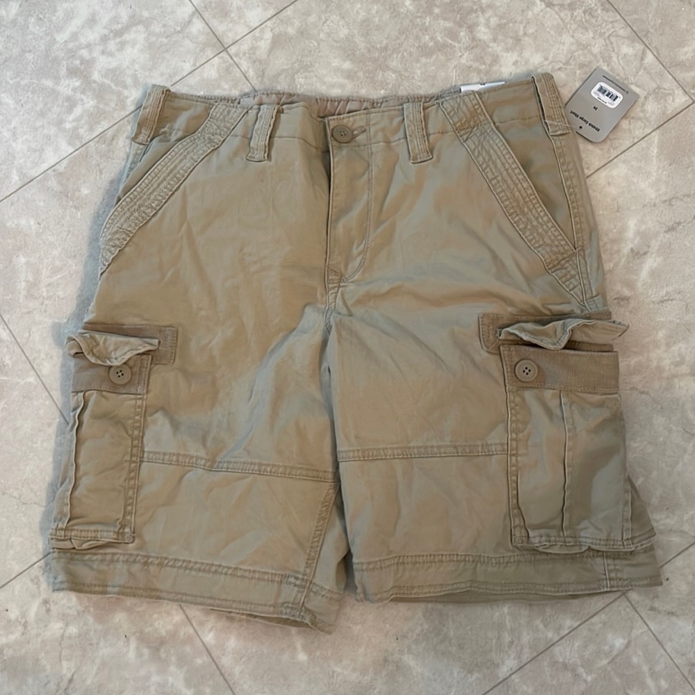 🆕 George Mens Tan Cargo Shorts 34